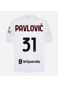 AC Milan Strahinja Pavlovic #31 Jalkapallovaatteet Vieraspaita 2026-27 Lyhythihainen
